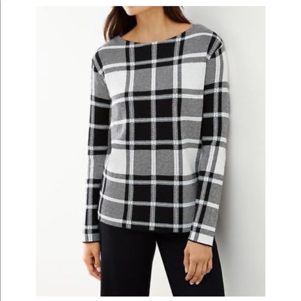 J. Jill Plaid Super Soft Sweater